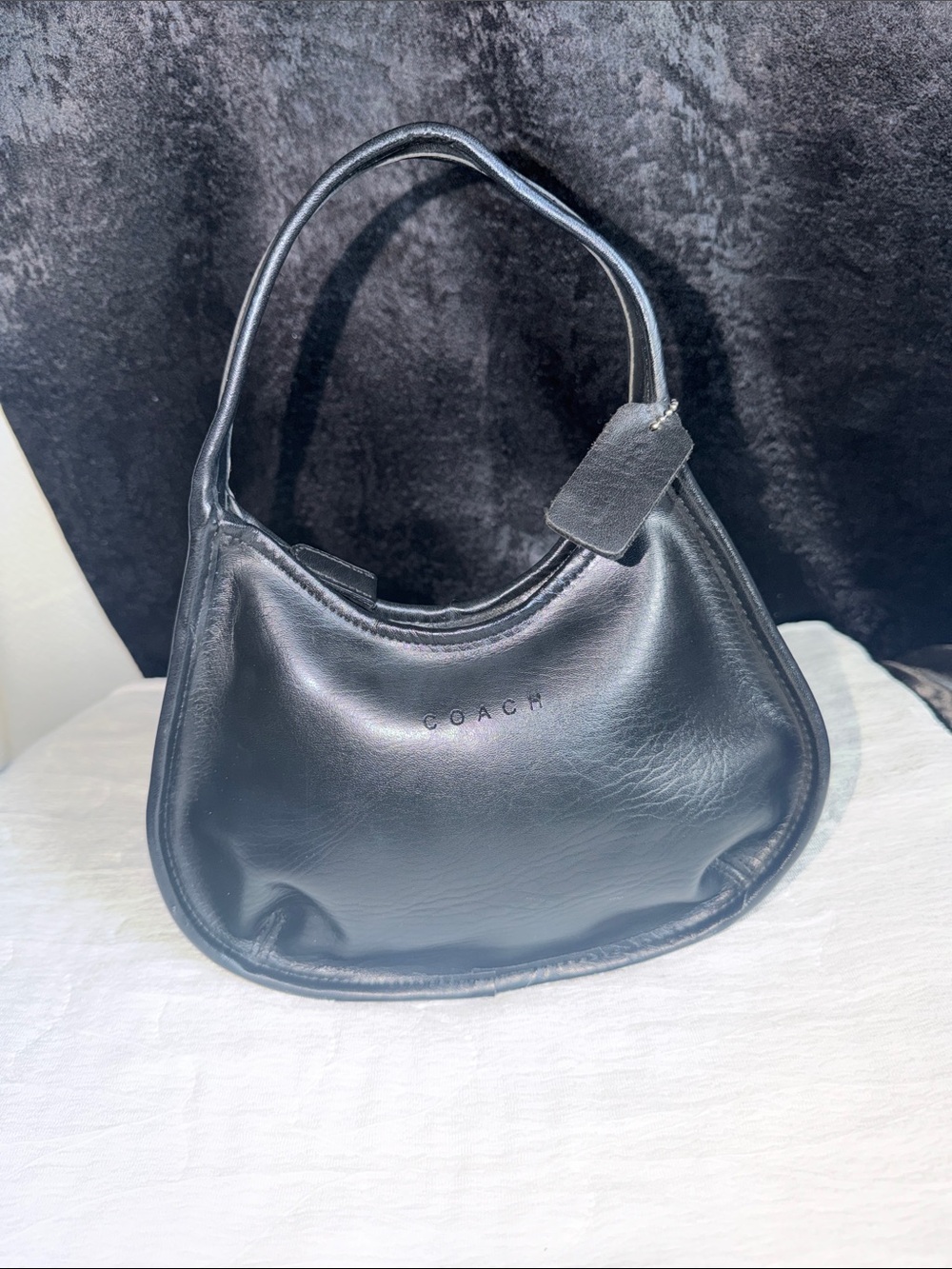 COACH ergo mini zip black leather